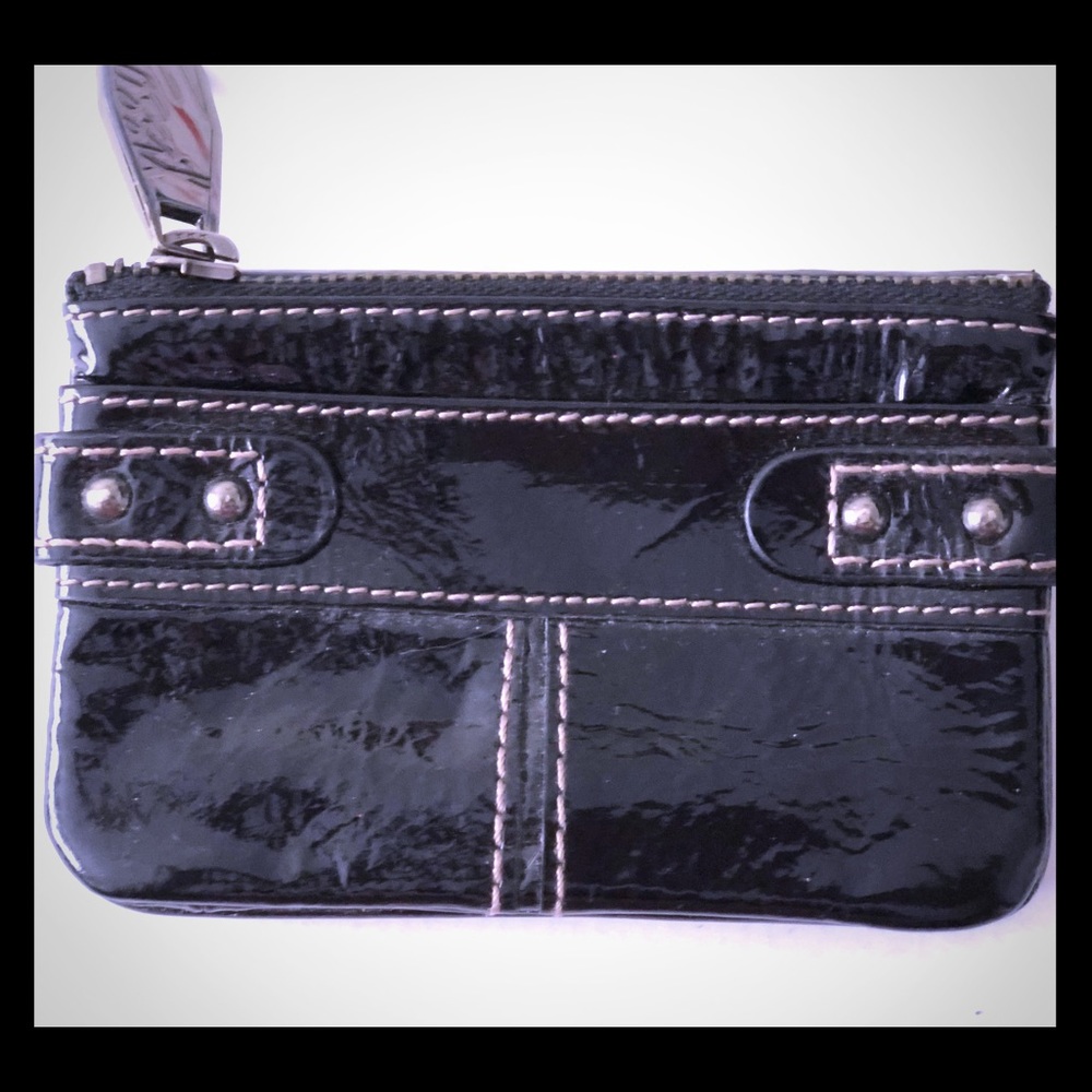 Fossil Patent Leather Small Wallet Black